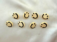 RARE 1970s Lot of 8 VTG Smiley Plastic Buttons #212