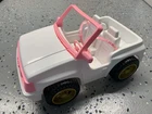 Vintage Barbie White/Pink/Gold Jeep Convertible Vehicle 1994 Mattel