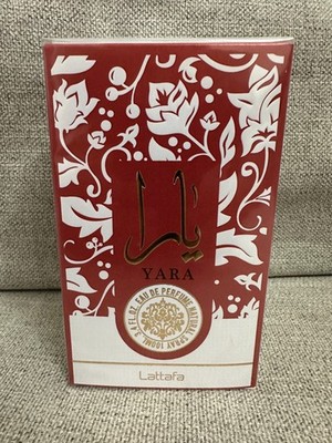 Yara by Lattafa, 3.4 oz , Dark-Red Perfume Spray for Women, Made In U.A.E