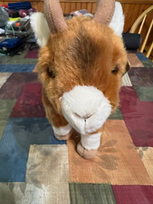 Aurora Miyoni Plush Llama/Alpaca Stuffed Animal Brown White Hooves Small