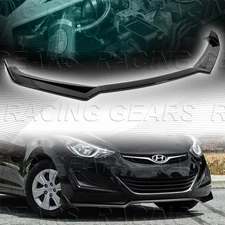PAINTED BLACK FRONT BUMPER LIP BODY KIT SPOILER FIT 11-13 HYUNDAI ELANTRA SEDAN
