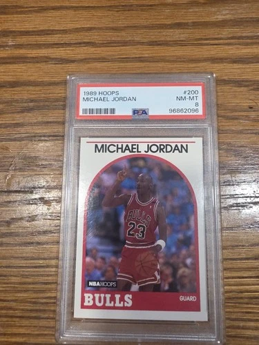1989-90 NBA Hoops Michael Jordan #200 PSA 8 Chicago Bulls Basketball Card