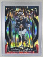 Caleb Williams 2024 Panini Select #25 Black and Red Prizm Shock Concourse RC C2
