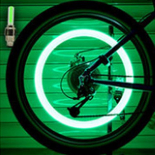 2PCS Motorcycle Wheel Light Tire Valve Stem Cap Lamp Night Riding Decoration LVE - Picture 2 of 5