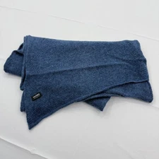 Varma Icelandic Wool Knit Scarf Wrap Oversized Blue Long 20" x 85" Rectangle