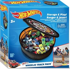 Hot Wheels ZipBin Wheelie Track Pack Storage Case Race Mat Holds 100 Cars Kids