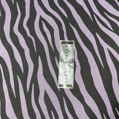 Nike Sweatshirt Womens 3X Purple Black Zebra Print Loose Fit Plus