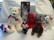 Ty Beanie Babies Lot of 8 Patriotic Themed Beanies - Buddies and Babies