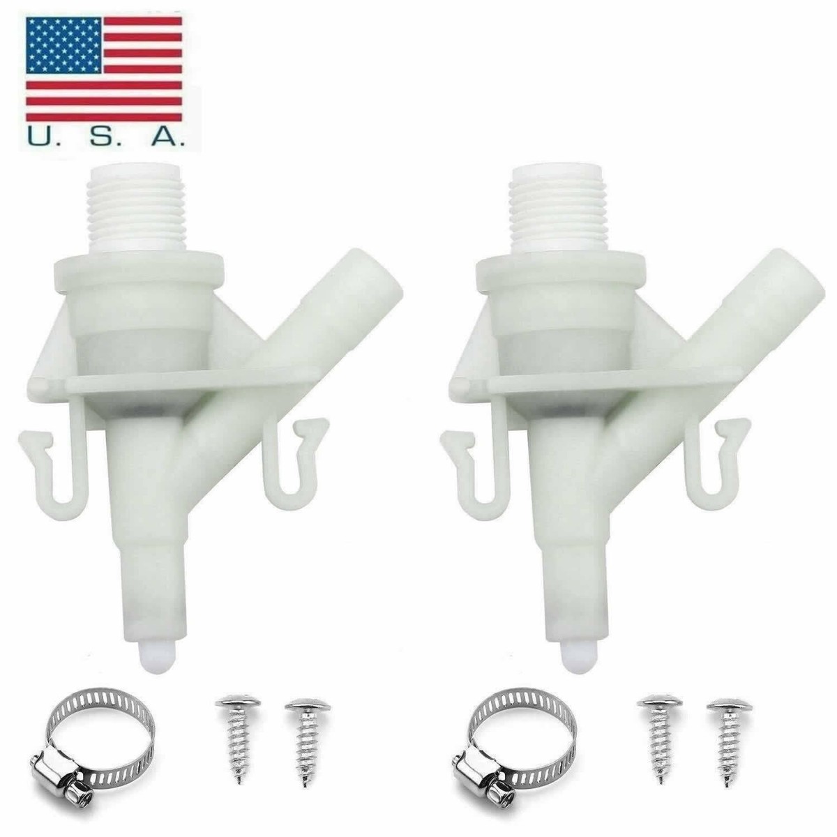 RV Toilet Water Valve Kit – Replacement For Dometic/Sealand 300, 310, 320 Series Toilets (2-Pack)