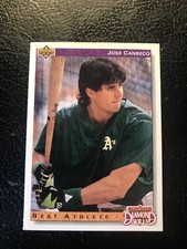 JOSE CANSECO  BEST ATHLETE MAJOR LEAGUE DIAMOND SKILLS 1992 & 1996 Brent Gates 