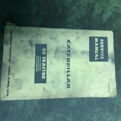 CATERPILLAR CAT CRAWLER D8 DOZER SERVICE MANUAL 36A  46A