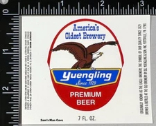 Yuengling Premium Beer Label - PENNSYLVANIA