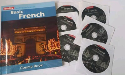Neuer Berlitz Französisch Grundkurs 6 CD. 103 Seiten illustriertes Kursbuch + Extras