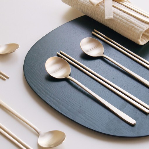 NOTDAM Korean Brassware Set for 2 Persons- Bangjja Yugi Fullmoon