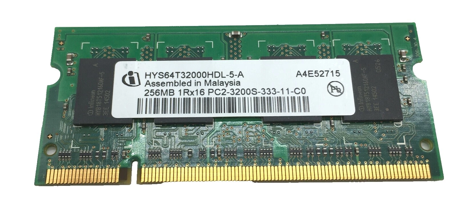 So-dimm DDR2 SDRAM ordenador 256 MB capacidad por módulo de memoria (RAM)