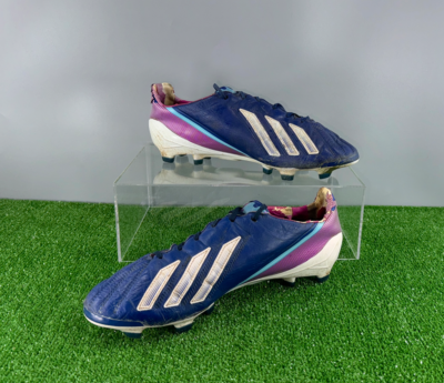 Adidas F50 Adizero FG Leather G65304 Elite US10 UK9.5 Blue boots