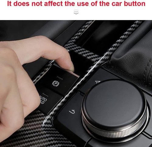 For 2019-2024 Mazda 3 Carbon Fiber Interior Gear Shift Panel Frame Cover Trim - Bild 4 von 8