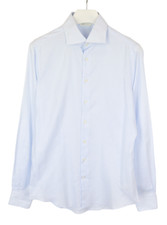 SUITSUPPLY Extra Slim Fit Formal Shirt Men's LARGE Button Up Pinstriped