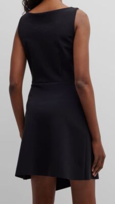 gina asymmetric mini dress black Gina Asymmetric Mini Dress Black