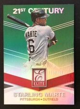 2015 Elite Baseball Starling Marte Pirates Green SP #d 171/199 Card #169