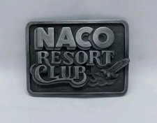 Vintage 1989 NACO Resort Club Belt Buckle