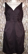 Davids Bridal Women's Sz 6 Brown Pockets Sleeveless VNeck Lined Bridesmaid Dress