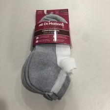 Dr. Motion Women's Everyday Ankle Compression 2-Pack Socks Size 4-10