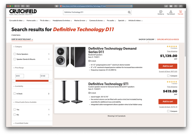 definitive technology st1 speaker stands