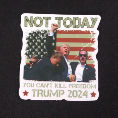 Not Today You Can't Kill Freedom Trump 2024 Election Sticker 2'' (AR)