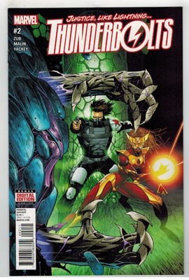 THUNDERBOLTS #2 - JOHN MALIN ART & COVER - MARVEL COMICS - 2016