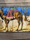 Vintage Middle Eastern Tapestry Egypt ,Camel ,man,Palm Tree Art 20x40 — photo 3