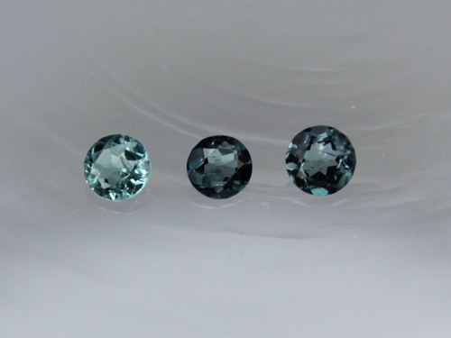 1x 2mm Blue Indicolite & Forest Green Tourmaline Round Loose Natural Gemstone - Picture 35 of 51