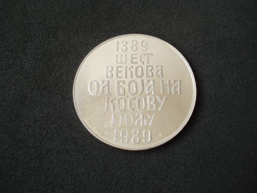 Serbia, Kosovo Battle, Duke Lazar, proof silver medal, 1389 - 1989 - Picture 2 of 2