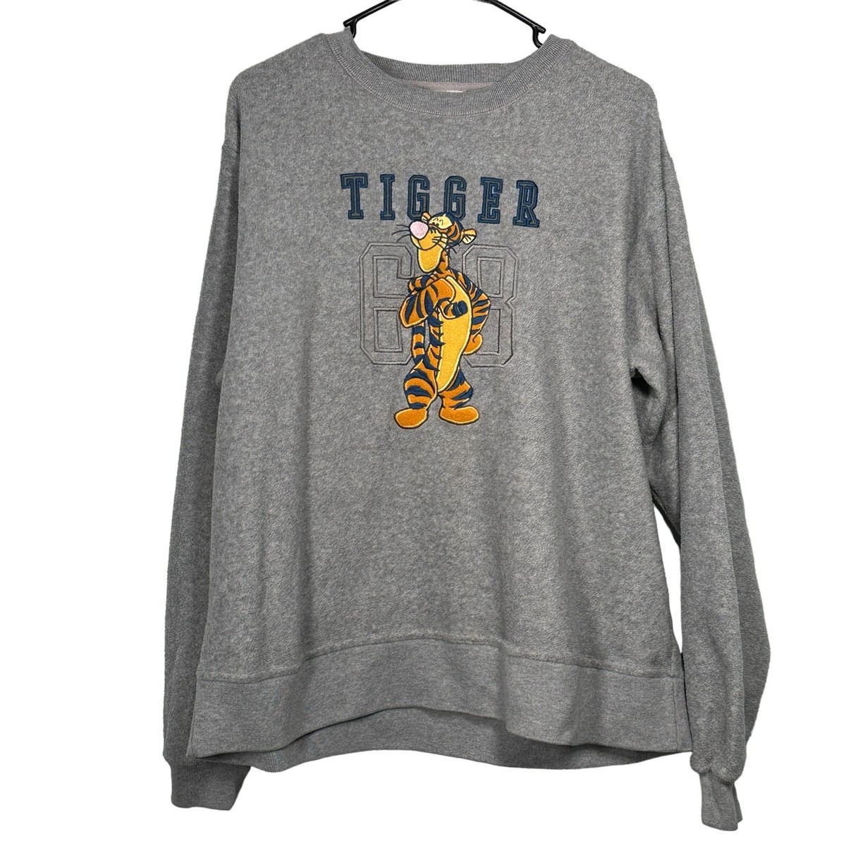Vintage Disney Store Winnie the Pooh Gray Fleece Tigger Sweatshirt 
