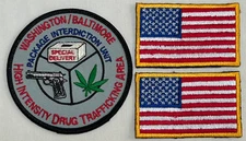 Washington Baltimore Package Interdiction Unit & U.S. Flag Patch Lot