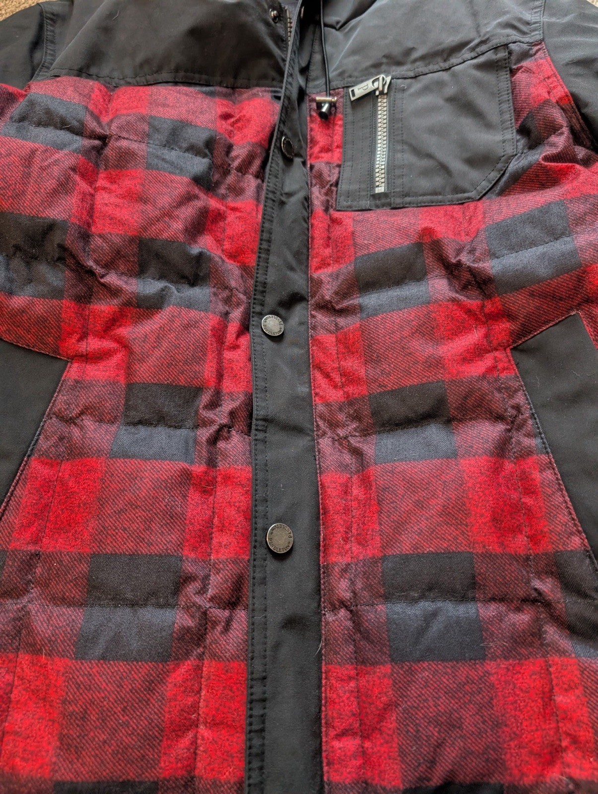 Pendleton Mens Jacket Large Red Black Buffalo Pla… - image 10