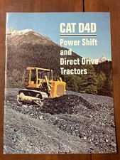 Vintage CAT Caterpillar D4D Dozer Sales Brochure ORIGINAL!