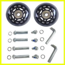 2pcs Durable Rubber Luggage Wheels with ABEC-7 Bearings - 75mm Replacement Kit