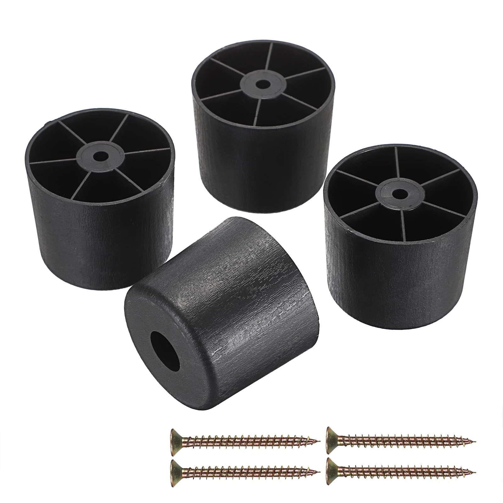 4PCS 2 Inch Plastic Furniture Legs Screw-in Sofa Couch Feet Replacement Kit