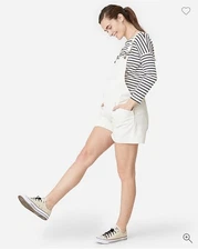 NWT HATCH The Short Overalls Natural Beige Size Large Maternity Cotton Pregnancy