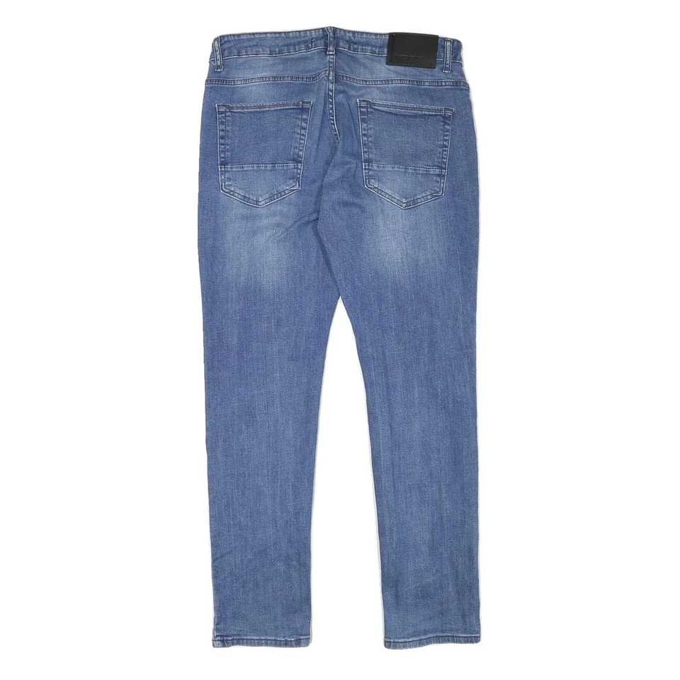 MERISH Herren Slim Blue Jeans Denim W34 L31 Knopfverschluss Freizeitkleidung - Bild 3 von 4