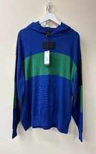 BNWT Armani Exchange Men's Green and Blue Panelled Hooded Jumper Size L - CG W22