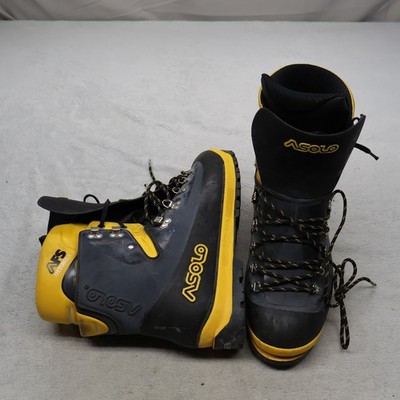 Asolo Mens 11 Mountaineering Boots Black AFS 8000 Vibram Rugged Climbing Italy