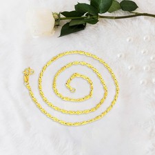 Goldkette, einzelne Kette, elegant, schlicht, für Damen, trendiger Halsreif