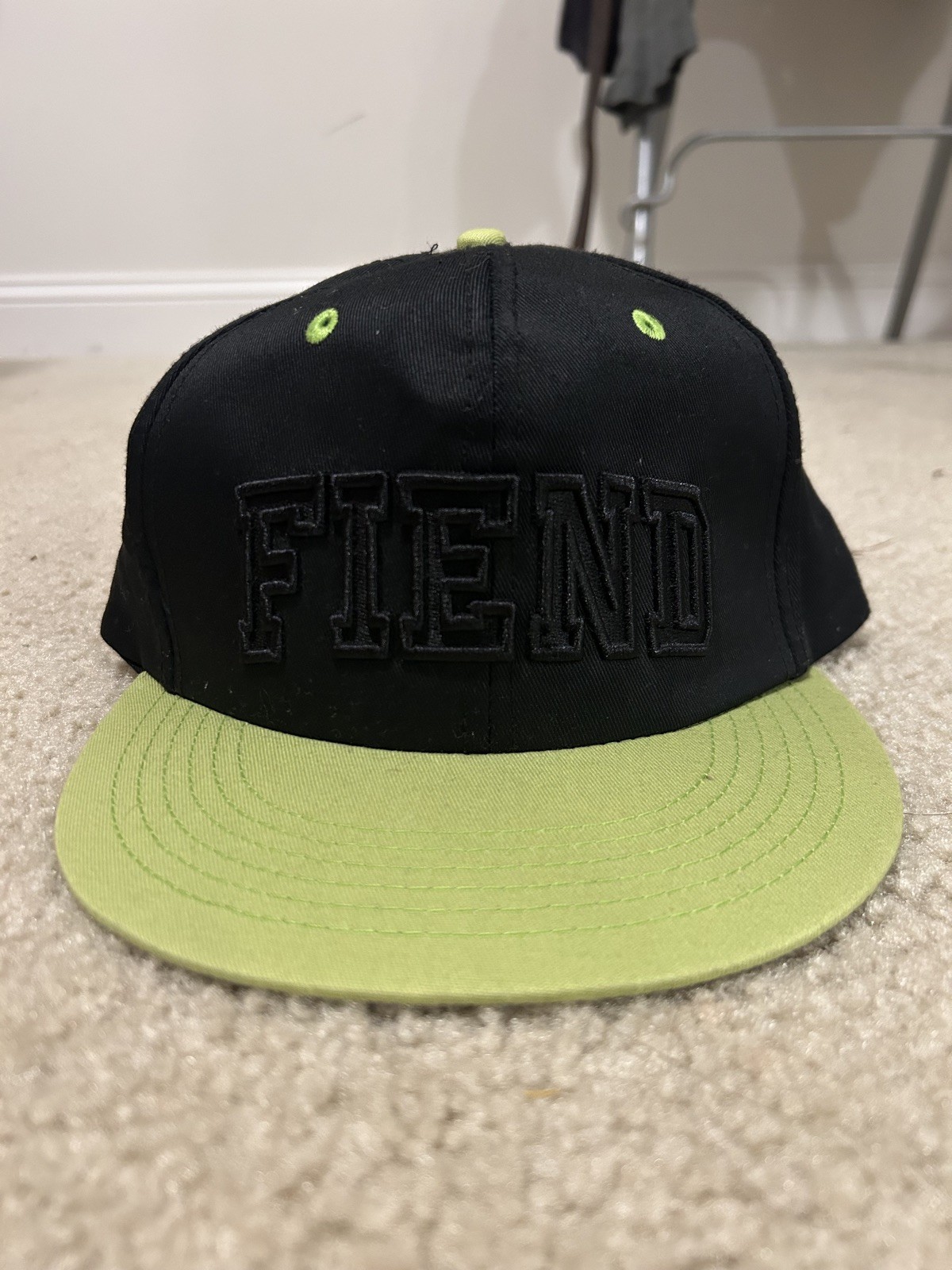 S Fiend Snapback Hat Black