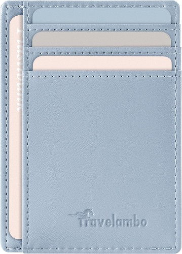 Travelambo Slim Wallet Front Pocket Minimalist Leather RFID Blocking Medium Size - 第 9/45 張圖片