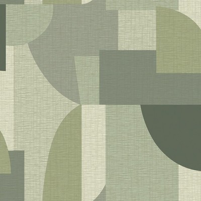 World of Wallpaper Ceruti Geometrische Tapete Retro Abstrakte Formen Grün 1422
