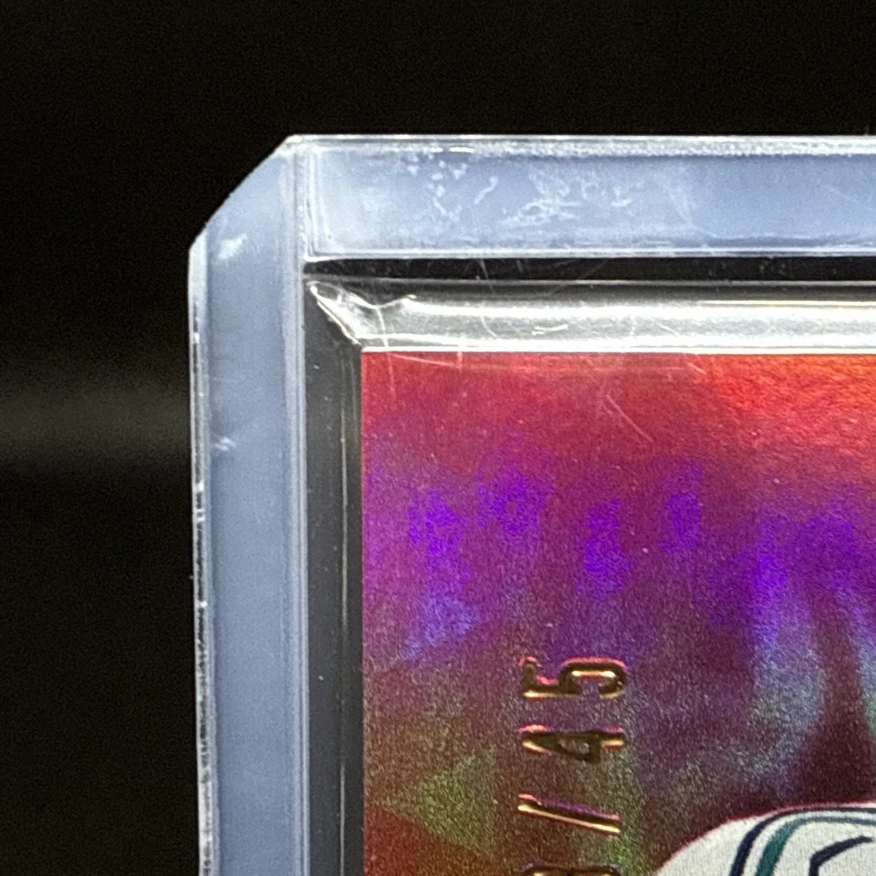 2019-20 UD Stature Quinn Hughes Rookie Reliance Red /45 RC #RR-32 Canucks - Image 4 of 4