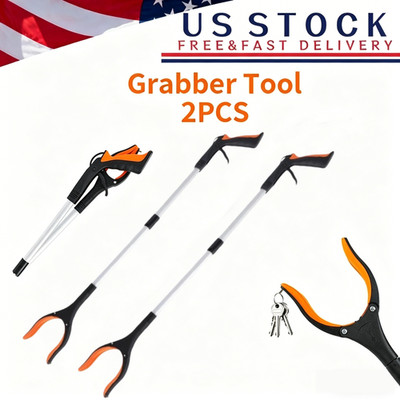 2PCS Heavy Grabber Tool Industrial Pick Up Stick Hand Grip Reach Trash Reacher