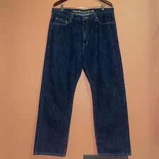 Vintage Y2K Nautica Men  s Dark Wash Blue Jeans Relaxed Fit 36 X 30 Baggy Denim